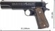LeanToys Pistolet Metalowy Na Kulki COLT M1911 100% Metal REPLIKA ASG 11