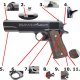 LeanToys Pistolet Metalowy Na Kulki COLT M1911 100% Metal REPLIKA ASG 2