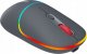 Mysz Canyon CANYON MW-22, 2 in 1 Wireless optical mouse with 4 buttons,Silent switch for right/left keys,DPI 800/1200/1600, 2 mode(BT/ 2.4GHz), 650mAh Li-poly battery,RGB backlight,Dark grey, cable length 0.8m, 110*62*34.2mm, 0.085kg 4