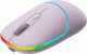 Mysz Canyon CANYON MW-22, 2 in 1 Wireless optical mouse with 4 buttons,Silent switch for right/left keys,DPI 800/1200/1600, 2 mode(BT/ 2.4GHz), 650mAh Li-poly battery,RGB backlight,Pearl rose, cable length 0.8m, 110*62*34.2mm, 0.085kg 3