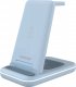Ładowarka Canyon CANYON WS-304, Foldable  3in1 Wireless charger, with touch button for Running water light, Input 9V/2A,  12V/1.5AOutput 15W/10W/7.5W/5W, Type c to USB-A cable length 1.2m, with QC18W EU plug,132.51*75*28.58mm, 0.168Kg,Blue 3