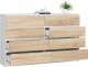 Fabryka Mebli Akord Komoda do salonu K 160 cm 8 szuflad - biała-dąb sonoma 1