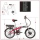 Rower elektryczny Swifty Elektryczny Rower Składany 20 Z Bagażnikiem Wyświetlacz LED Ebike Składak 3