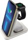 Ładowarka Canyon CANYON WS-304,  Foldable  3in1 Wireless charger, with touch button for Running water light, Input 9V/2A,  12V/1.5AOutput 15W/10W/7.5W/5W, Type c to USB-A cable length 1.2m, with QC18W EU plug,132.51*75*28.58mm, 0.168Kg, Cosmic Latte 2