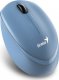 Mysz Genius Mysz NX-7009, 1200DPI, 2.4 [GHz], optyczna, 3kl., bezprzewodowa, niebieska, 1 szt AA, Blue-Eye sensor, symetryczna 1
