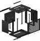 Szafa Lanberg Szafa wiszšca 19 cali 9U 600x450 drzwi perforowane (flat pack) czarna 12