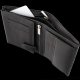 KORUMA Skórzany portfel antyRFID koloru czarnego - Koruma (SM-908GBL) Uniwersalny 3