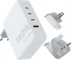 Xtorm Adapter podróżny GaN Ultra 140W wtyczki EU,US,UK + kabel USB-C PD 1
