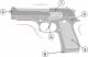 ASGames PISTOLET GLOCK METAL TŁUMIK NA KULKI REPLIKA ASG 5