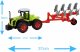 Skleplolki TRAKTOR CIĄGNIK NAPĘD PŁUG ZESTAW FARMER MASZYNA 3
