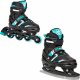 Rolki Raven Inlineskates Rolki Łyżwy 2w1 Regulowane RAVEN Helixi Black/Mint 30-33 Kółka LED 1