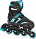 Rolki Raven Inlineskates Rolki Łyżwy 2w1 Regulowane RAVEN Helixi Black/Mint 30-33 Kółka LED 2