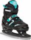 Rolki Raven Inlineskates Rolki Łyżwy 2w1 Regulowane RAVEN Helixi Black/Mint 30-33 Kółka LED 4