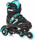 Rolki Raven Inlineskates Rolki Wrotki 3w1 Regulowane RAVEN Helixi Black/Mint 30-33 Kółka LED 6
