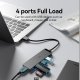 HUB USB Vention Hub USB 3.0 z 4 portami i zasilaczem CHLBD 0,5m czarny 12