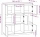 vidaXL Szafka, 110,5x35x117 cm, lite drewno sosnowe 9