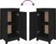 vidaXL Szafki, 2 szt., czarne, 40x35x80 cm, lite drewno sosnowe 7