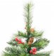 vidaXL Sztuczna choinka na zawiasach, z szyszkami i jagodami, 150 cm 3