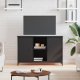 vidaXL Szafka pod TV, czarna, 100x35x65 cm 1