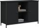 vidaXL Szafka pod TV, czarna, 100x35x65 cm 3