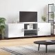 vidaXL Szafka pod TV, wysoki połysk, biała, 150x30x50 cm 1
