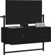 vidaXL Szafka pod telewizor, ścienna, czarna, 60,5x30x51 cm 2