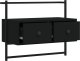 vidaXL Szafka pod telewizor, ścienna, czarna, 60,5x30x51 cm 4