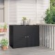 Szafa ogrodowa vidaXL Szafka ogrodowa, czarna, 100x55,5x80 cm, rattan PE 1