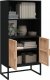 vidaXL Wysoka szafka, czarna, 60x35x125 cm, materiał drewnopochodny 3