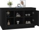 vidaXL Szafka, czarna, 102x35x60 cm, materiał drewnopochodny 4