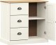 vidaXL Szafka z szufladami VIGO, 78x40x75 cm, biała, lita sosna 4