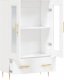 vidaXL Wysoka szafka, biała, 69,5x31x115 cm 5