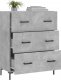 vidaXL Szafka, szarość betonu, 69,5x34x90 cm, materiał drewnopochodny 3