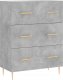 vidaXL Szafka, szarość betonu, 69,5x34x90 cm, materiał drewnopochodny 1