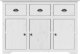 vidaXL Komoda BODO, biała, 115x43x79,5 cm, lite drewno sosnowe 3