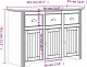 vidaXL Komoda BODO, biała, 115x43x79,5 cm, lite drewno sosnowe 8