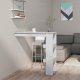 vidaXL Stolik barowy, szary, 102x45x103,5 cm, materiał drewnopochodny 1