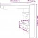 vidaXL Stolik barowy, szary, 102x45x103,5 cm, materiał drewnopochodny 8
