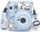Pokrowiec LoveInstant Futerał Etui Pokrowiec Case do FujiFilm Fuji INSTAX Mini 12 + Naklejki i Kieszeń na Zdjęcia / Escape from Earth / Niebieski Brokat 6
