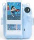 Pokrowiec LoveInstant Futerał Etui Pokrowiec Case do FujiFilm Fuji INSTAX Mini 12 + Naklejki i Kieszeń na Zdjęcia / Escape from Earth / Niebieski Brokat 8