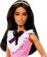 Lalka Barbie Mattel Fashionistas w różowej, kraciastej sukience HJT06 2