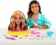 Lalka Barbie Mattel Głowa do stylizacji Neonowa tęcza Brązowe włosy + akcesoria Color Reveal HMD80 1