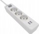 Philips PRZEDŁUŻACZ SIECIOWY PHILIPS LISTWA ZASILAJĄCA PRZEPIĘCIOWA BIAŁA 3 GNIAZDA 2XUSB 2M SPN3032WA/60 2