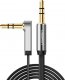 Kabel Ugreen Kątowy kabel mini jack 3,5mm AUX UGREEN AV119, płaski, 0.5 m (czarny) 2