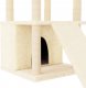 vidaXL Drapak dla kota z sizalowymi słupkami, kremowy, 133 cm 7