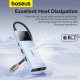 HUB USB Baseus Hub 6w1 Baseus Metal Gleam 2 Series, USB-C do 2xUSB 3.0 +USB-C + HDMI + USB-C PD + Ethernet RJ45 16