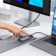 HUB USB Baseus Hub 6w1 Baseus Metal Gleam 2 Series, USB-C do 2xUSB 3.0 +USB-C + HDMI + USB-C PD + Ethernet RJ45 8