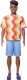 Lalka Barbie Mattel Ken Fashionistas T-shirt Biało-pomarańczowe fale (HRH23) 4
