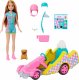 Lalka Barbie Mattel Gokart Stacie Pojazd filmowy i lalka + piesek HRM08 1