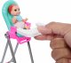 Lalka Barbie Mattel Skipper Opiekunka Zestaw Karmienie maluszka HTK35 4